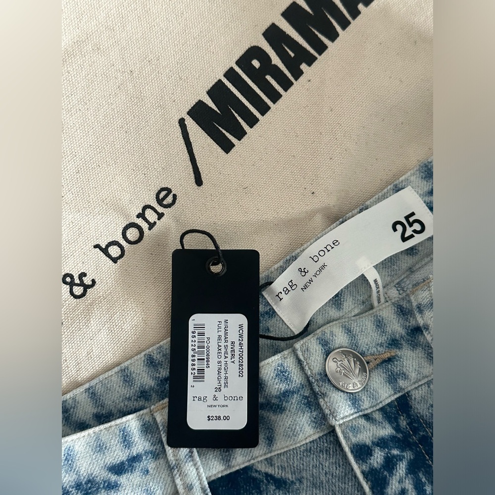 UNWORN Rag & Bone / Miramar Full Relaxed Straight Leg Jeans Size 25 (tags on)